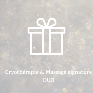 formule cryothérapie et massage signature kellua en duo