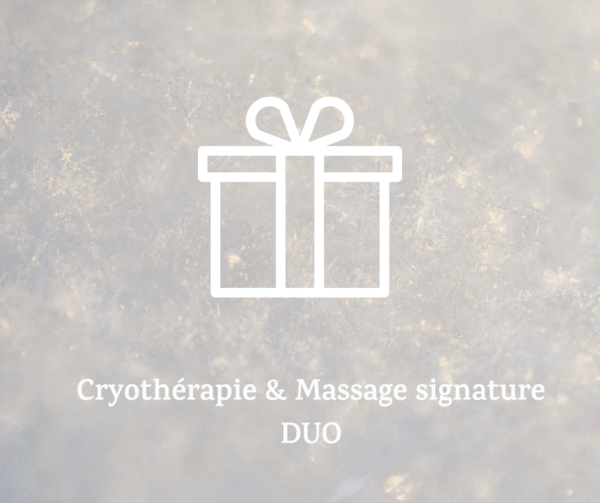 formule cryothérapie et massage signature kellua en duo