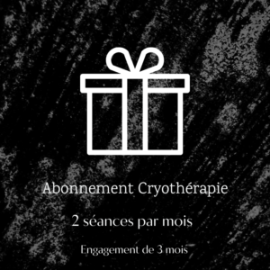 bon cadeau abonnement cryothérapie 2 par mois pendant 3 mois