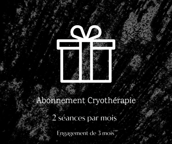 bon cadeau abonnement cryothérapie 2 par mois pendant 3 mois
